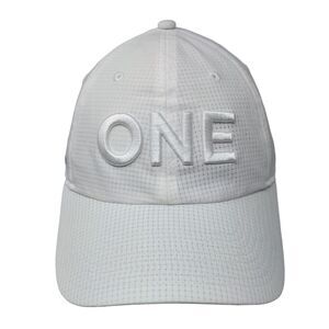 ONE Donecall Strapback Hat White One Size Adjustable Embroidered Dome Hats